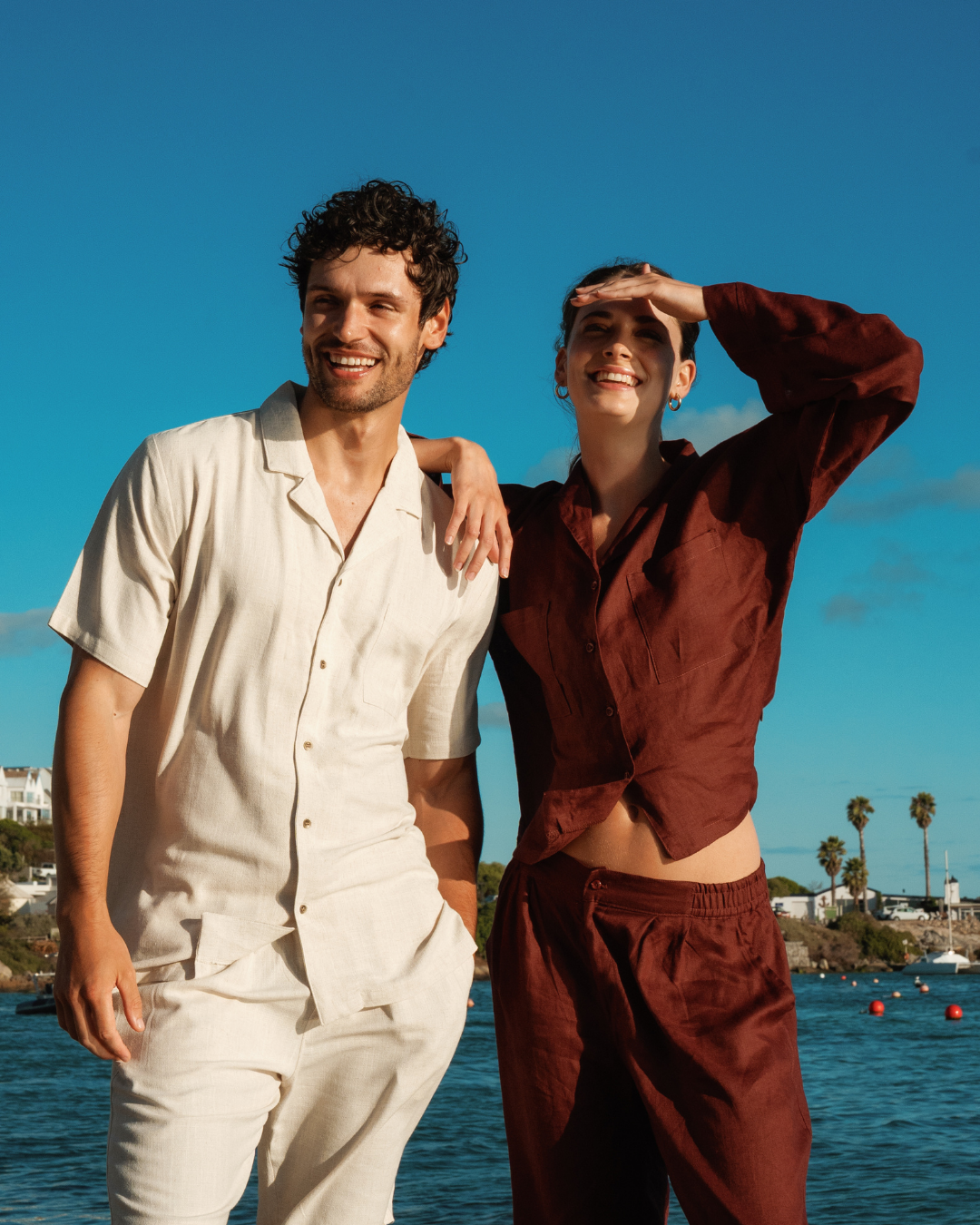 Men's linen set in multiple colors