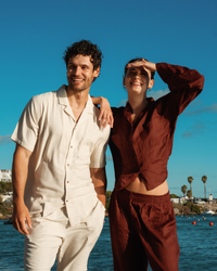 Men's linen set in multiple colors