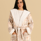 Women fur plaid robe