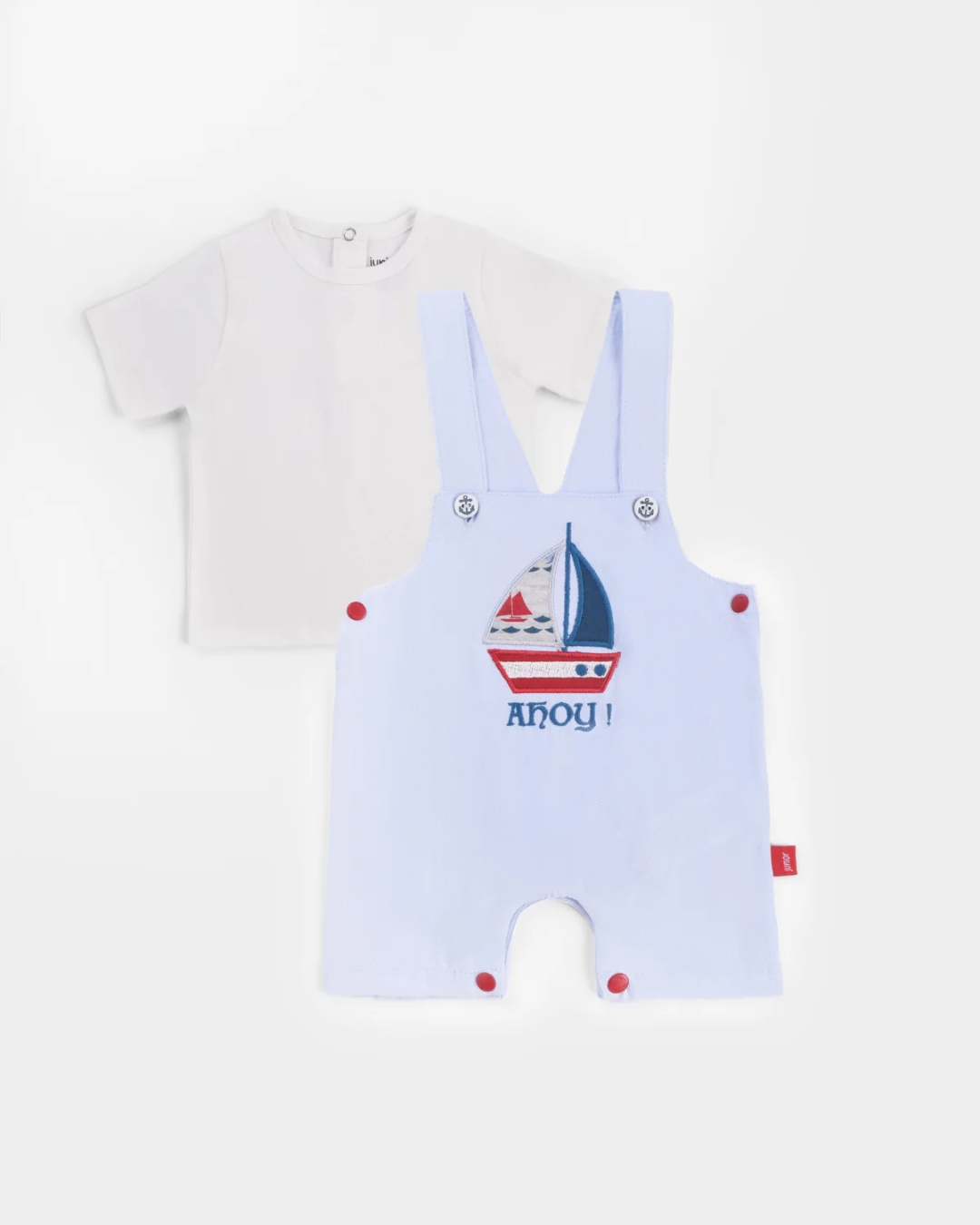 Whale Time طقم اولادي سالوبيت حمالة مطبوعة تيشيرت