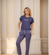 Going بيجاما حريمي نص كم و بنطلون