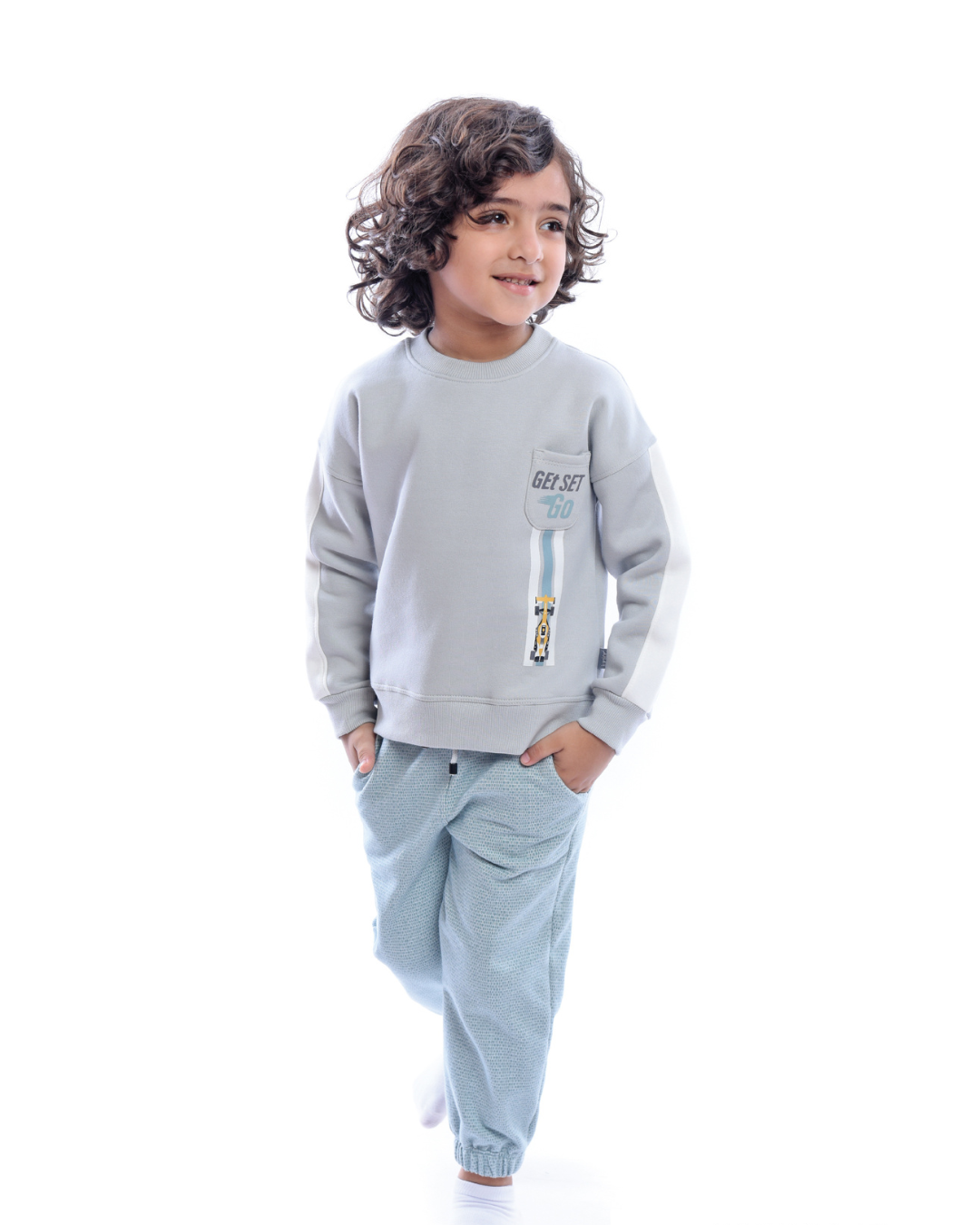 Racer pajama boys T-shirt + printed pants