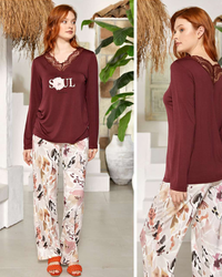 SOUL shine بيجامه حريمي بكم بنطلون