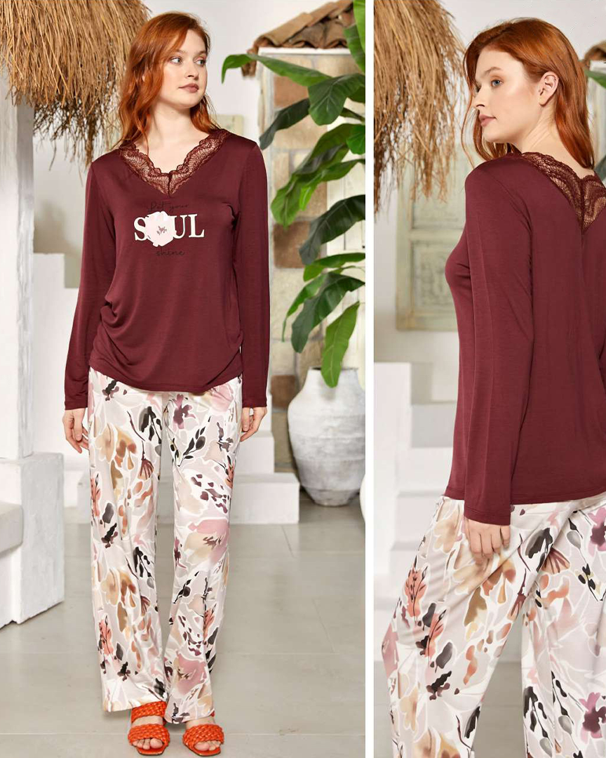 SOUL shine women's pajamas with pants sleeves