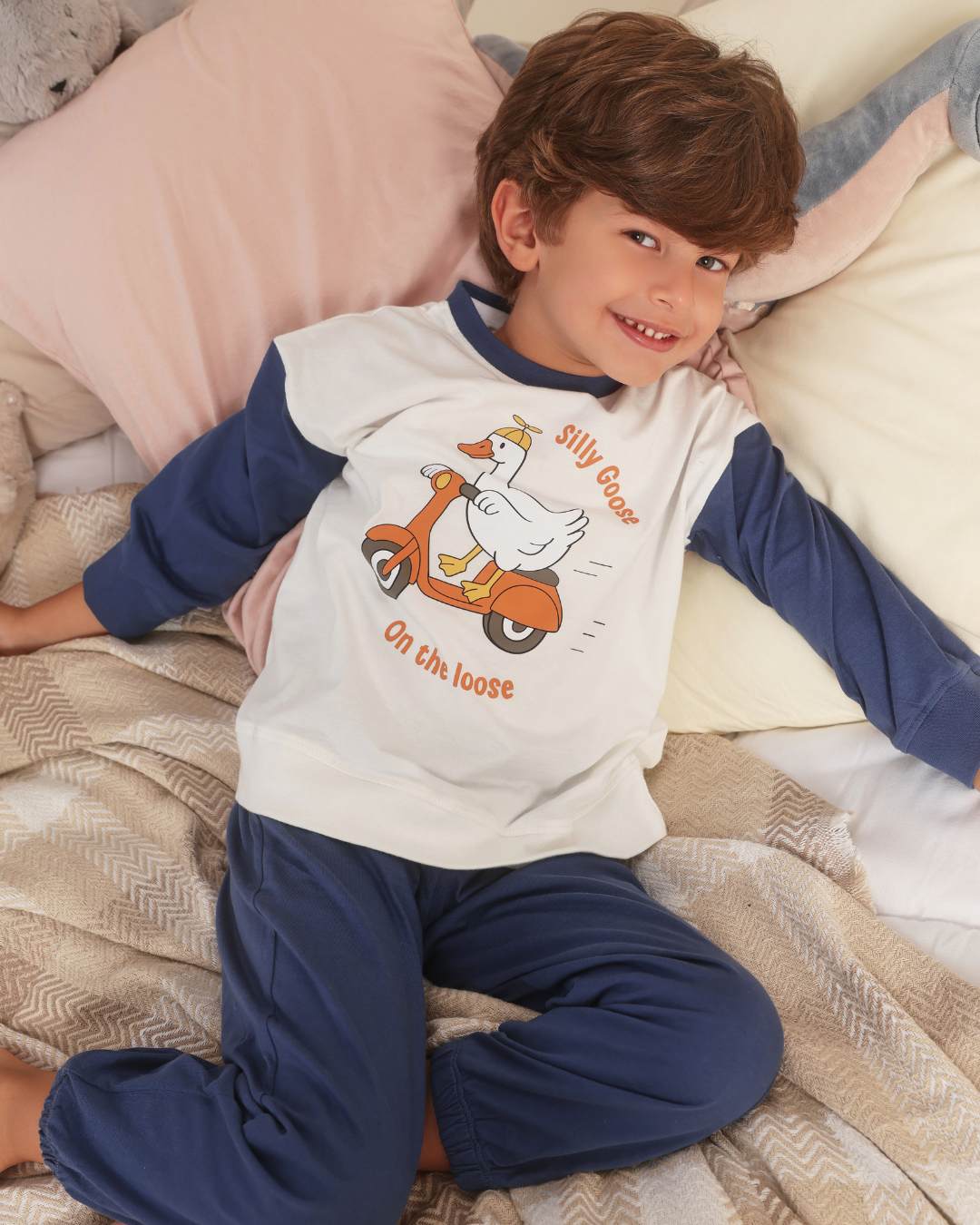 Boys pajama set silly goose on the loose