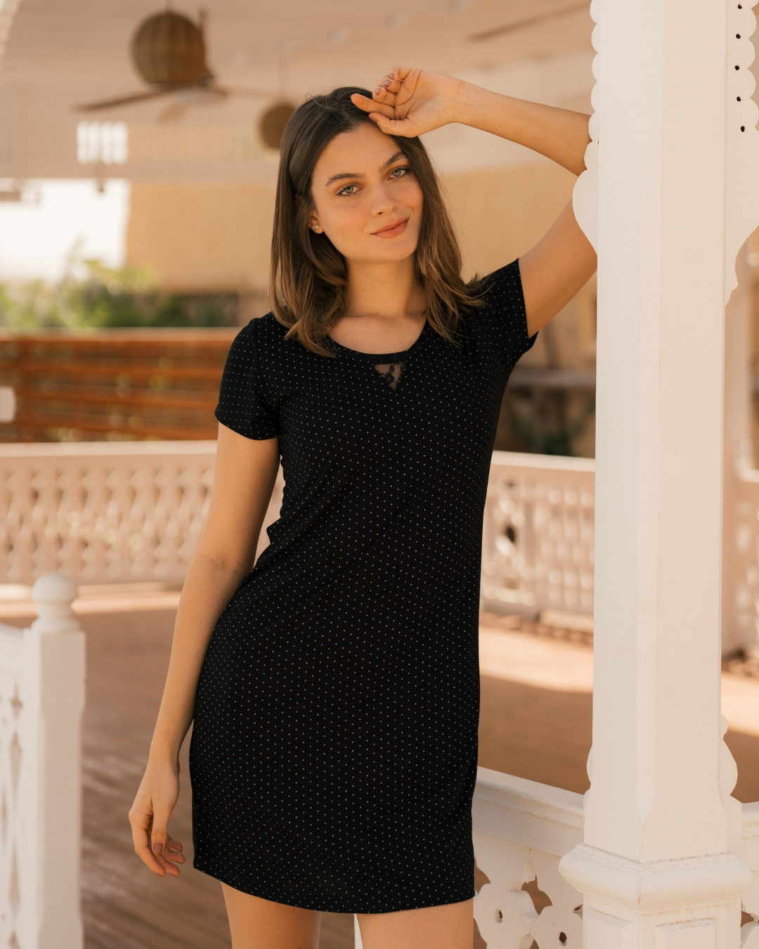 كاش مايوه براسولا قطن مطبوع منقط