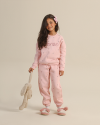 Girls' Heart Print Pants Pajamas