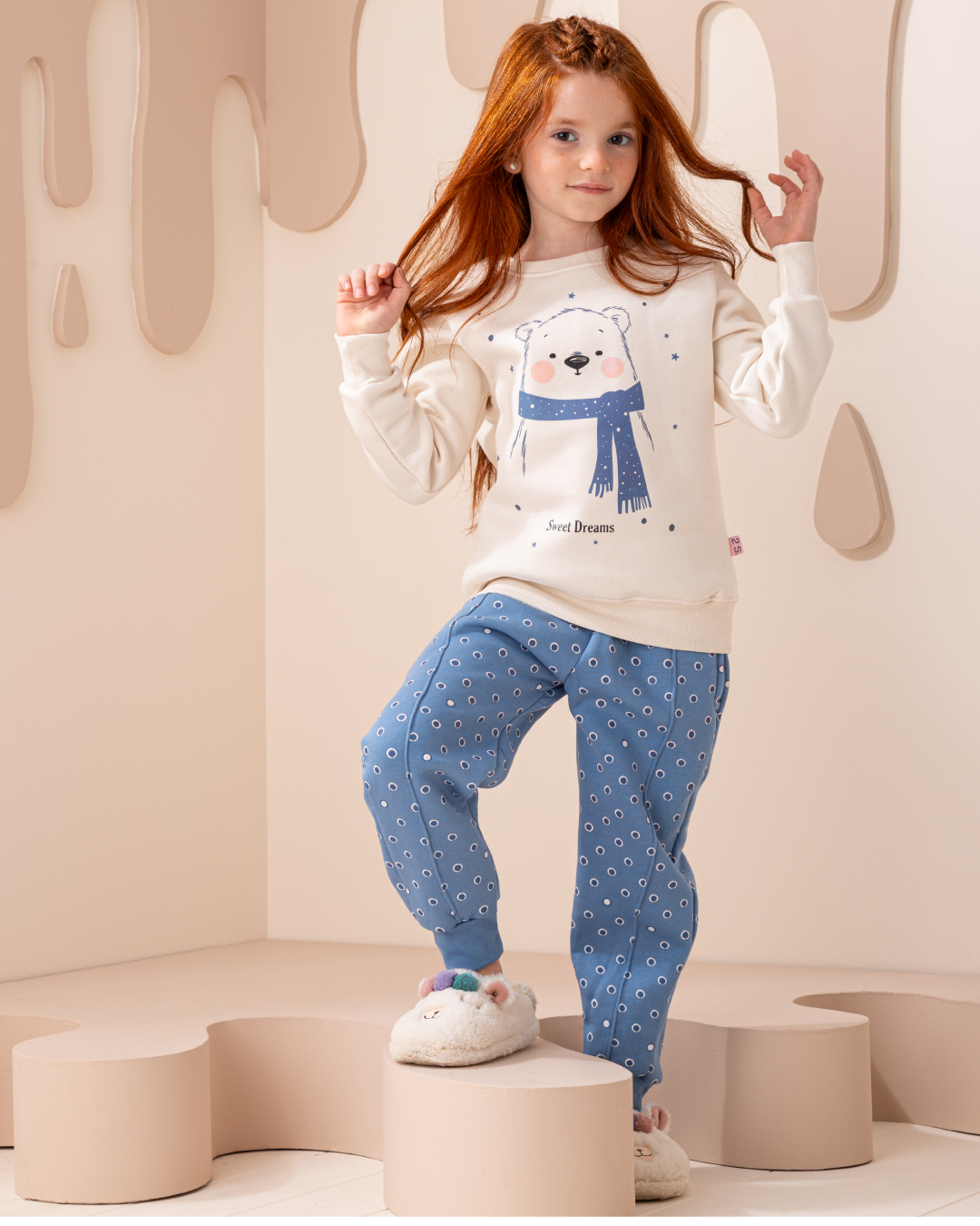 Sweet Dreams girls pajamas with sleeves and pants