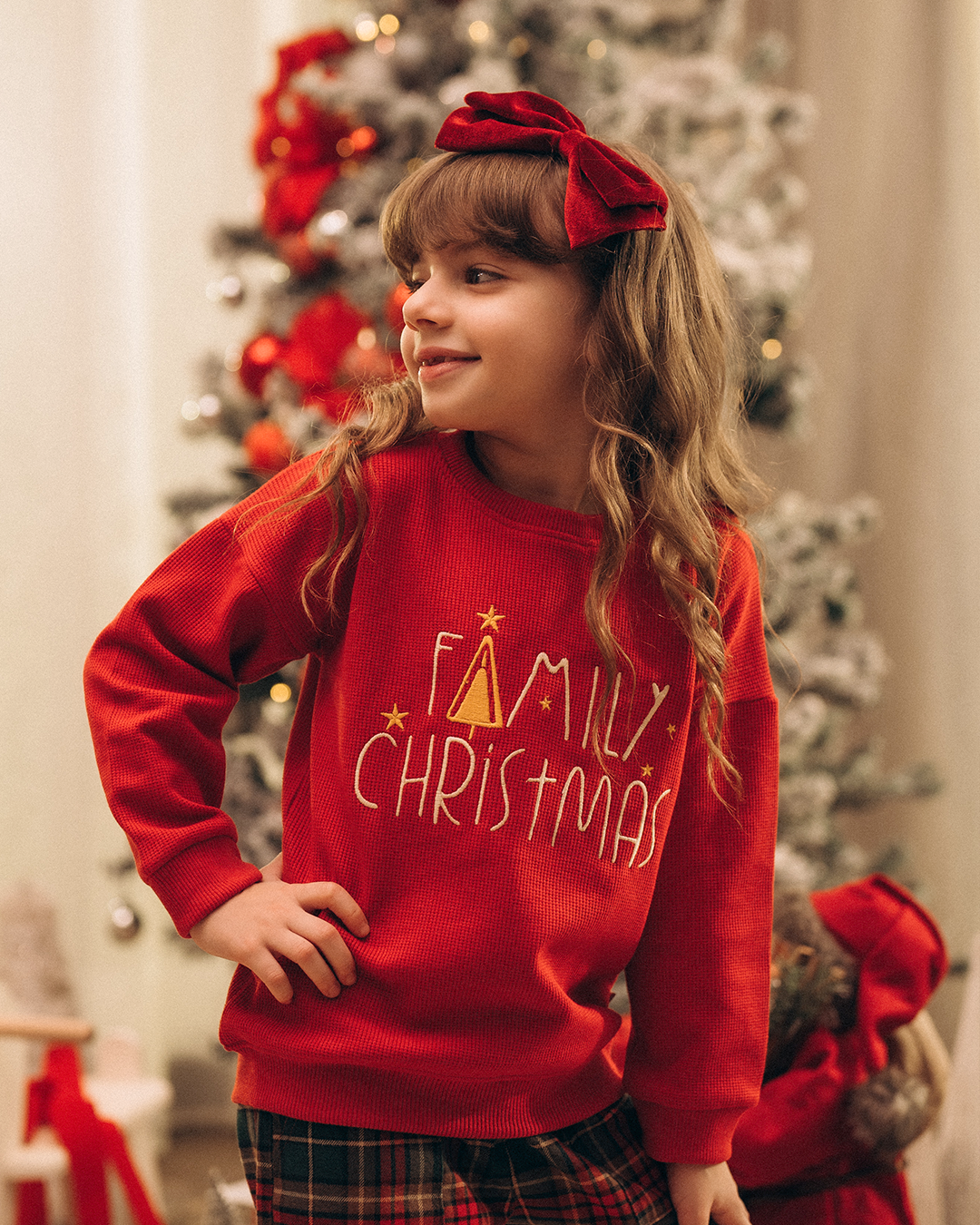 Children's Christmas T-shirt with buttons