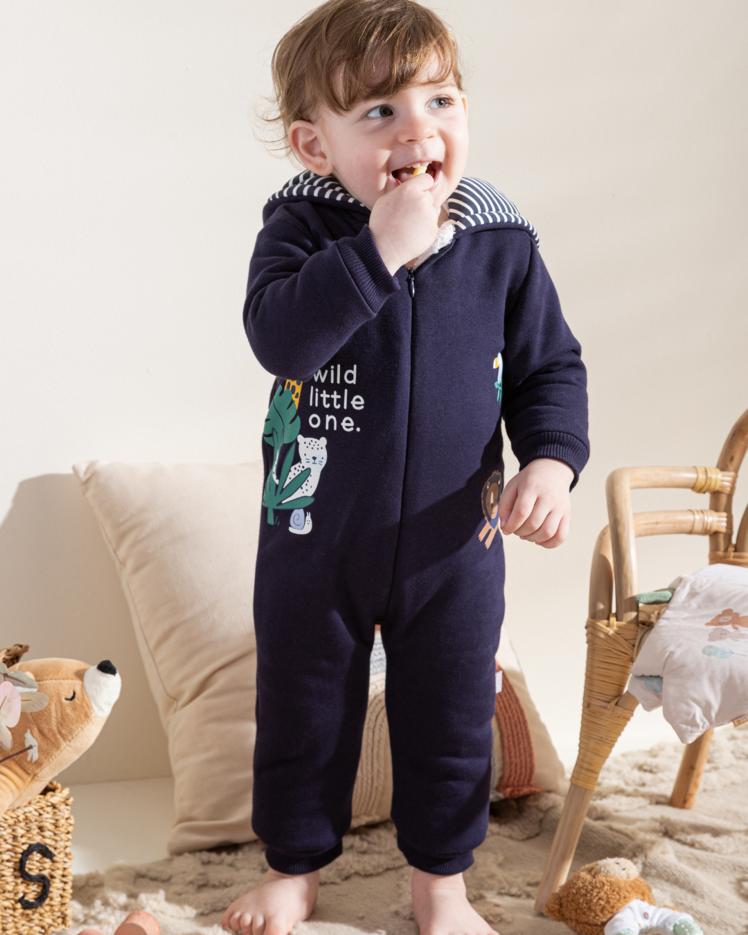 Boys melton bodysuit wild little one