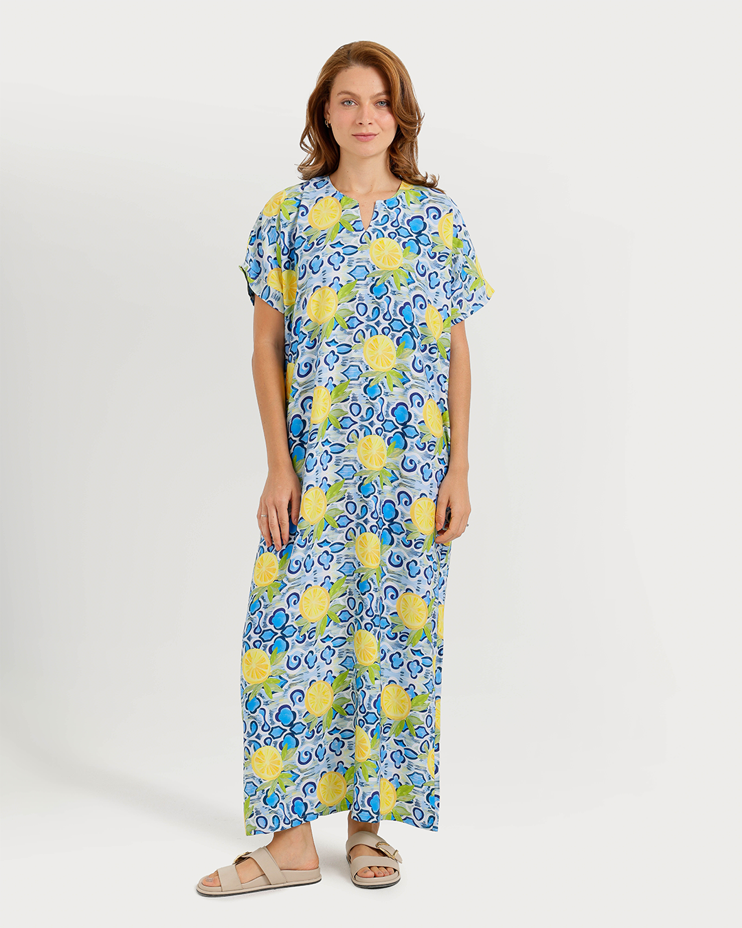 Long Printed Viscose Shirt 179