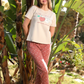 apple in the orchard Women's pajamas, half-sleeved T-shirt and printed pants
