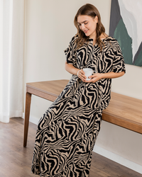 قميص فسكوز مشجر نص كم 117