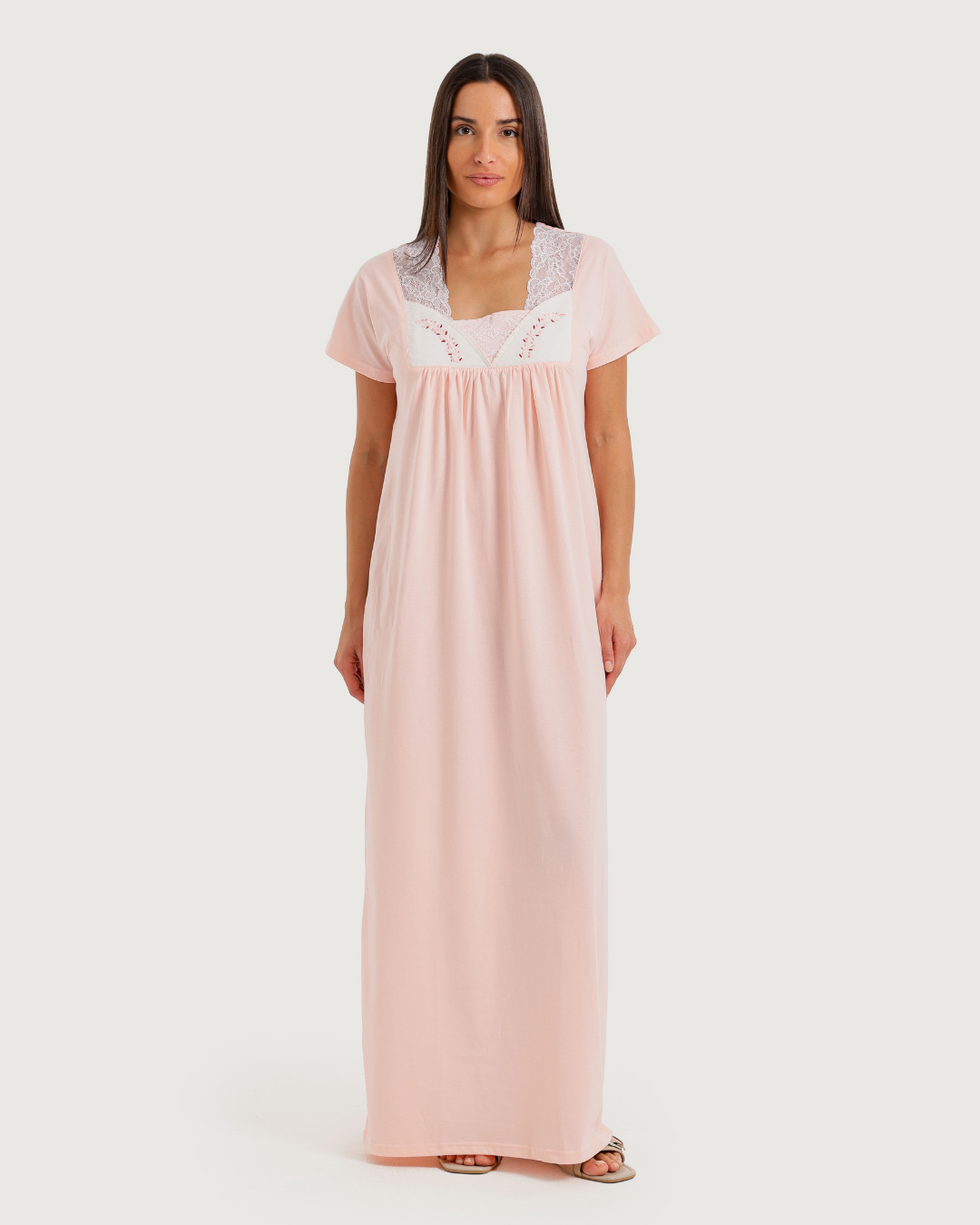 Long Women's Jalabiya Half Sleeve with Embroidery