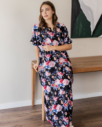 126 قميص فسكوز نص كم  مشجر