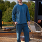 Men's Fleece round neck with pocket pajama