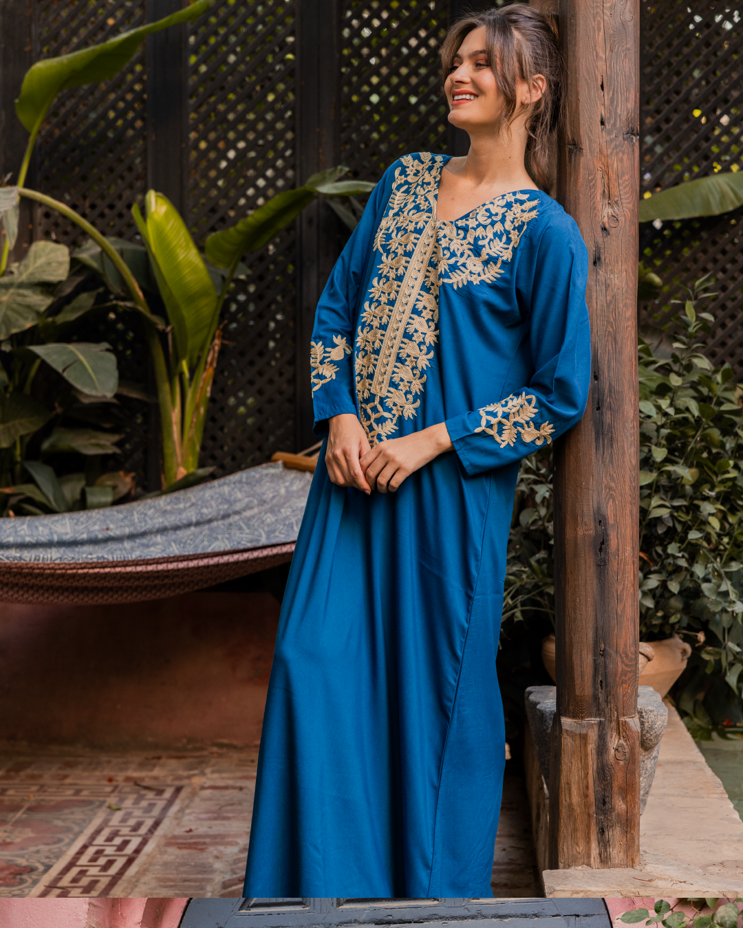 قميص داكرون سادة بكم مطرز 5