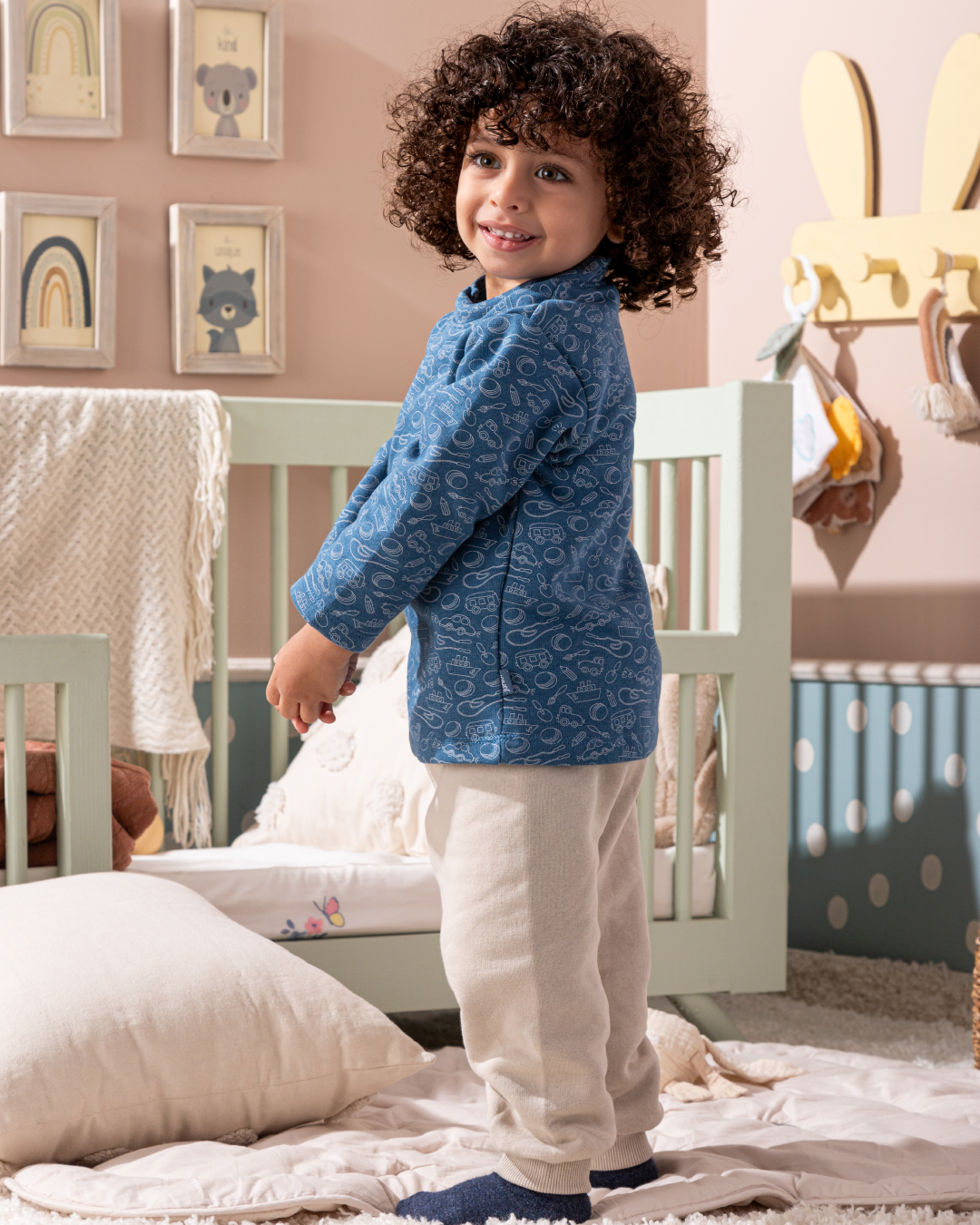 Break the rules بيجامه اولادي بيبي بكم وبنطلون مطبوع