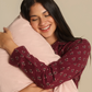 Vintage flower Women Classic Pajama in Burgundy