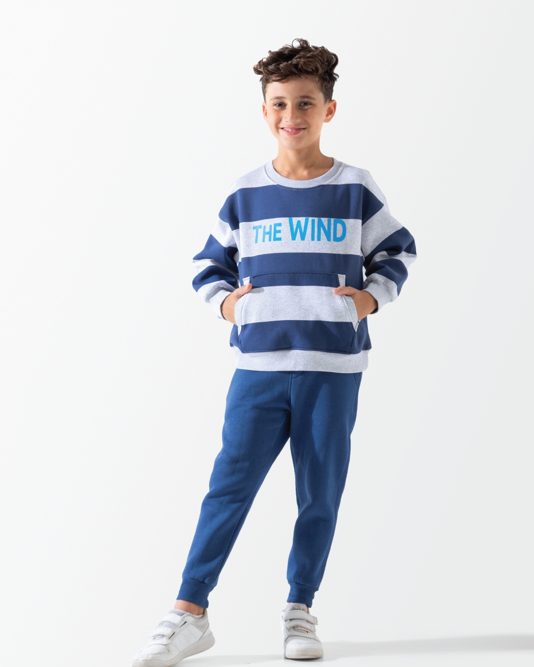 THE WIND Beigeامه orلادي وسط مقلم