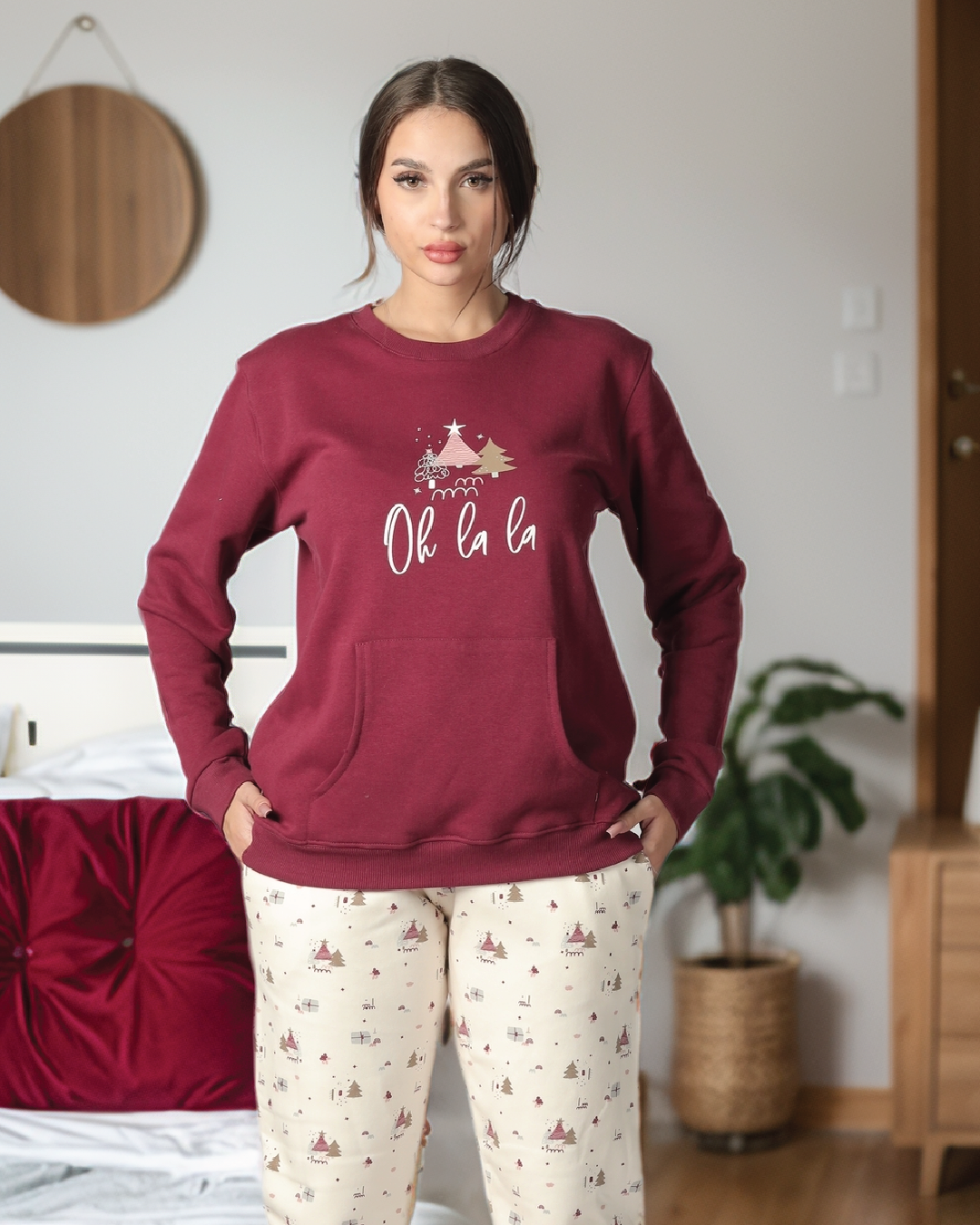 oh la la women's christmas pajamas