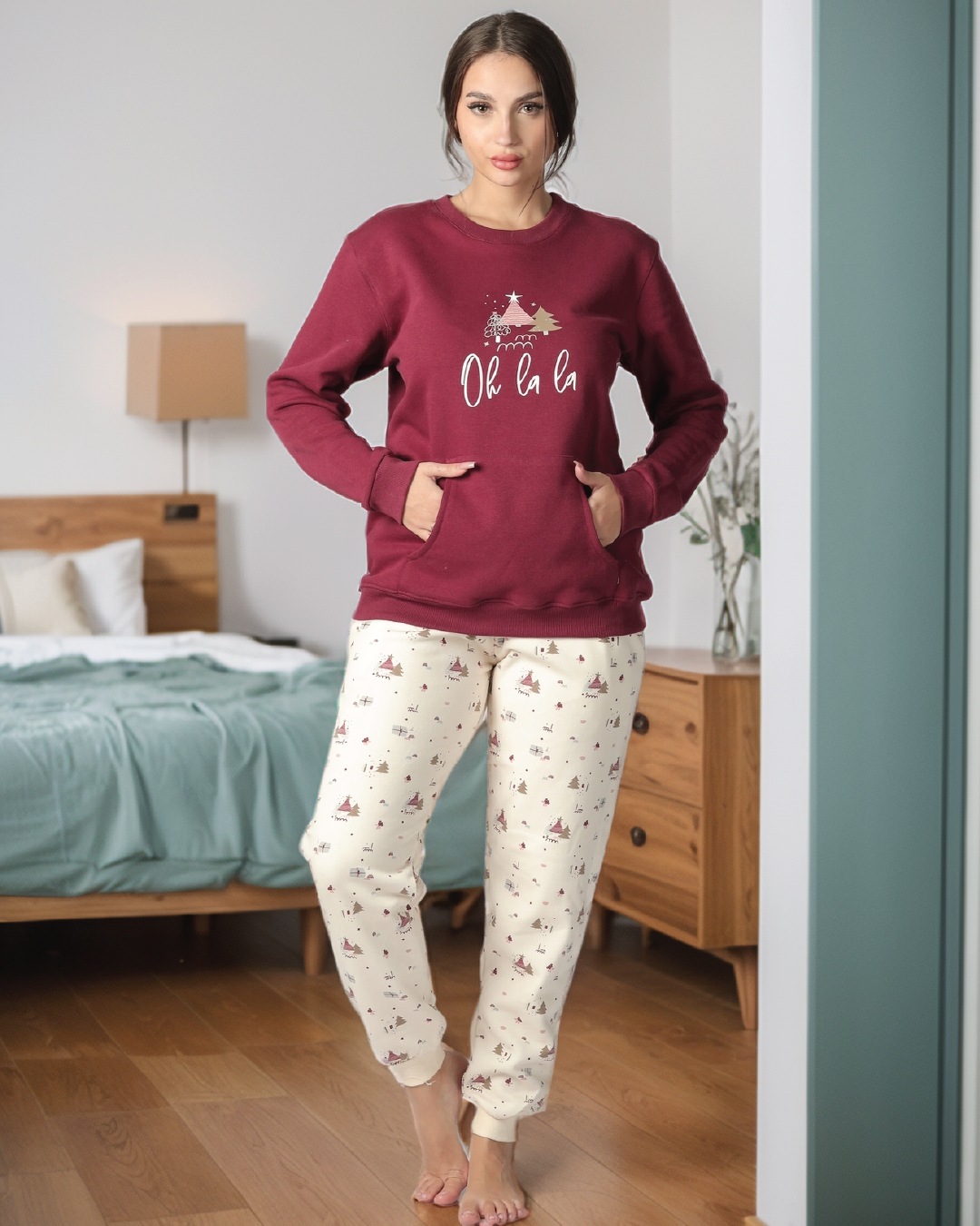 oh la la women's christmas pajamas