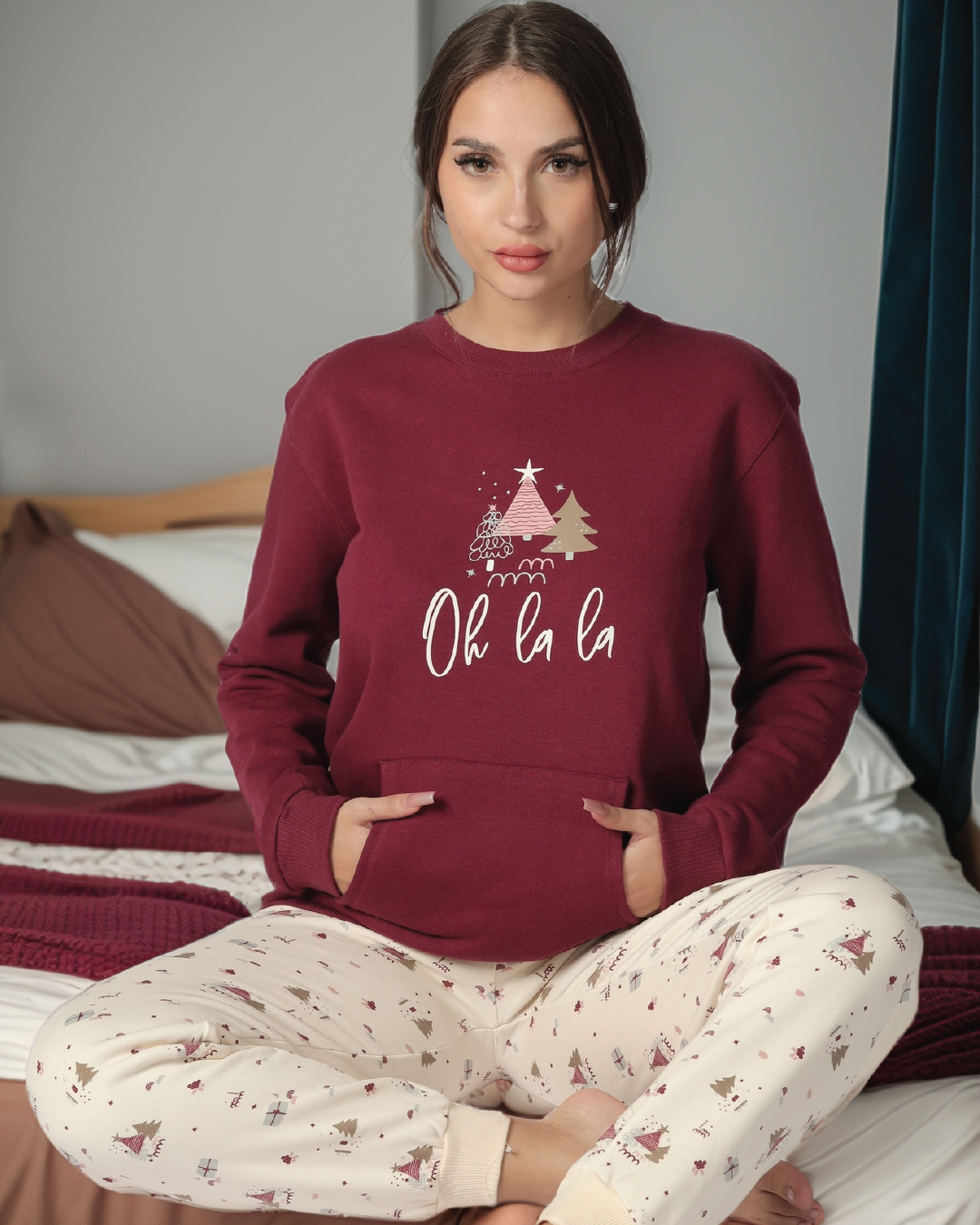 oh la la women's christmas pajamas