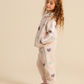 Girls pajama in colorful hearts