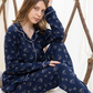 Pajamas for women, open sleeves, rotary branches