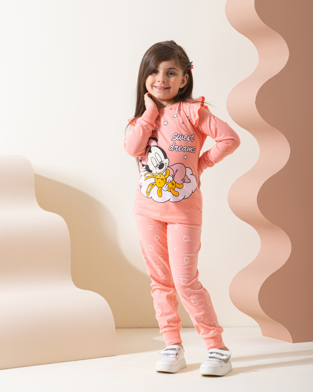 Girls Minnie Mouse printed pajamas
