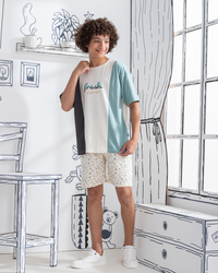 Fresh Young and Quick Boys' pajamas, half sleeves and shorts