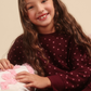 A Warm Color Floral Pajama for Girls