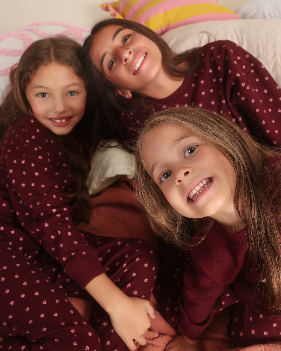 A Warm Color Floral Pajama for Girls