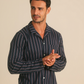 Striped Button-Front Pajamas