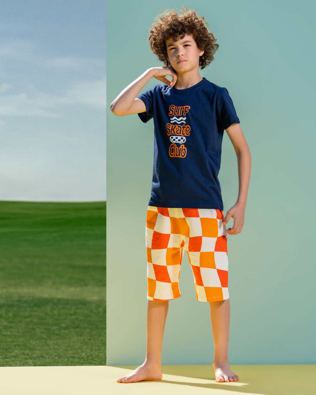 Skate Boys' Pajama Set Half Sleeve with Shorts