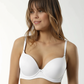 Women's bra full push-up cap with patterned lace
