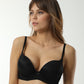 Women's bra full push-up cap with patterned lace