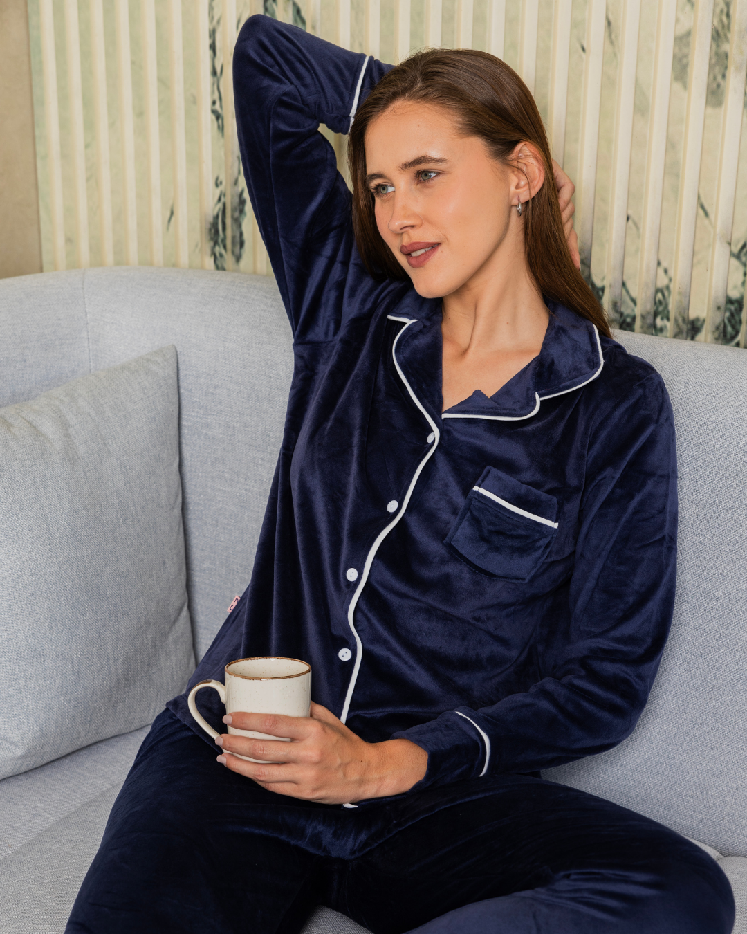 بيجامه كلاسيك ساده