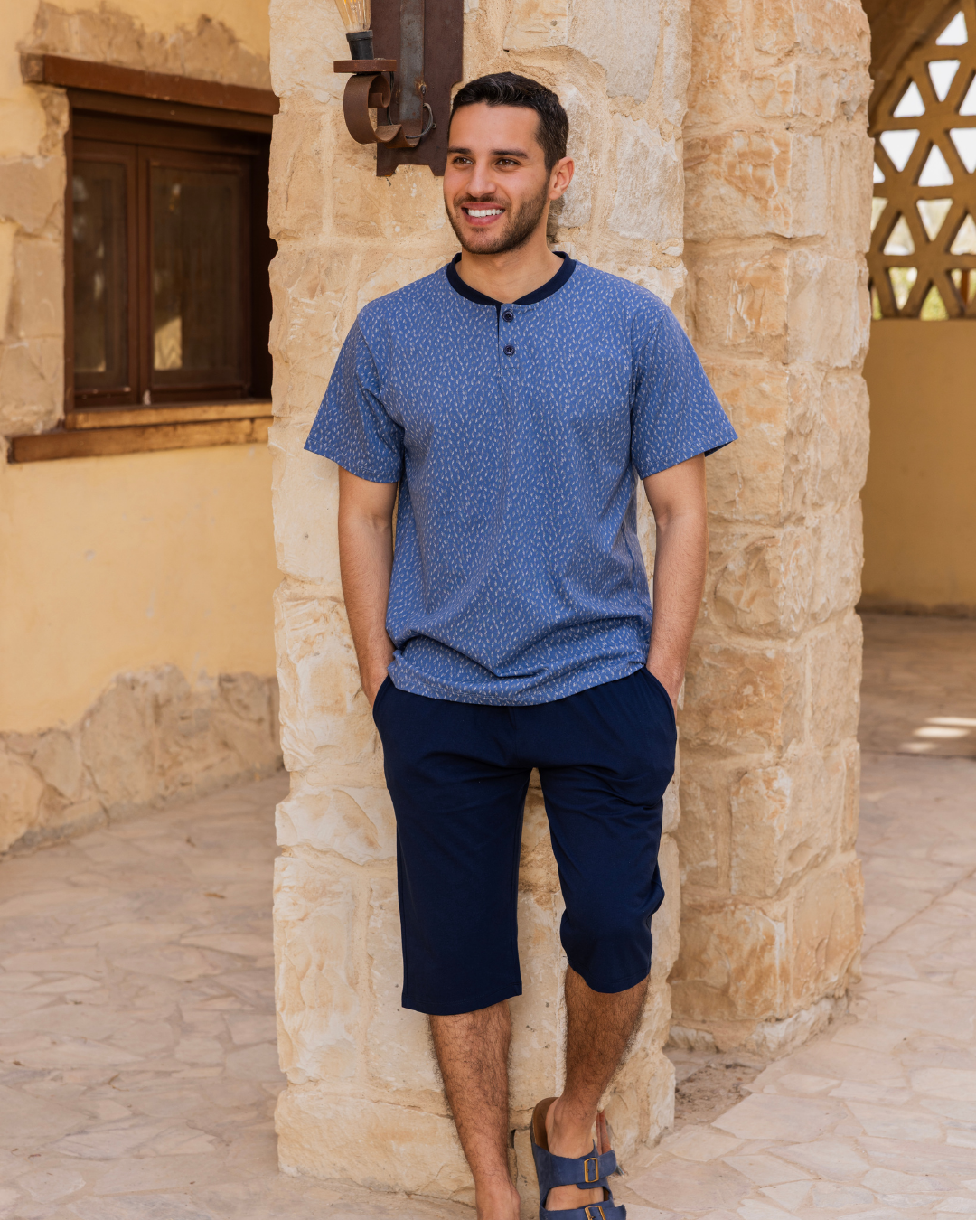 بيجاما رجالي نص كم و بنتاكور مرد بولو