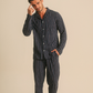 Striped Button-Front Pajamas