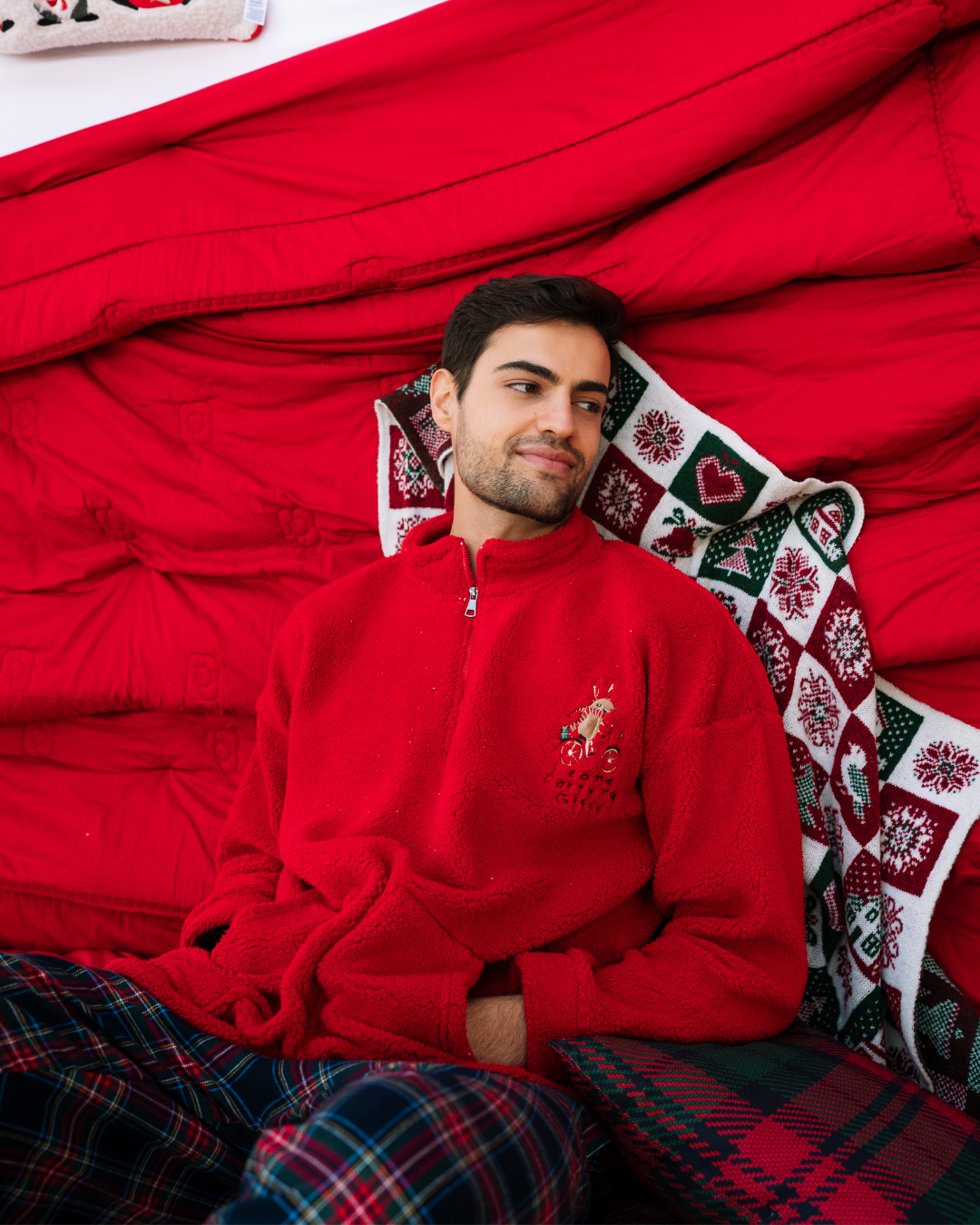 بيجاما رقبة عالية أجواء الكريسماس