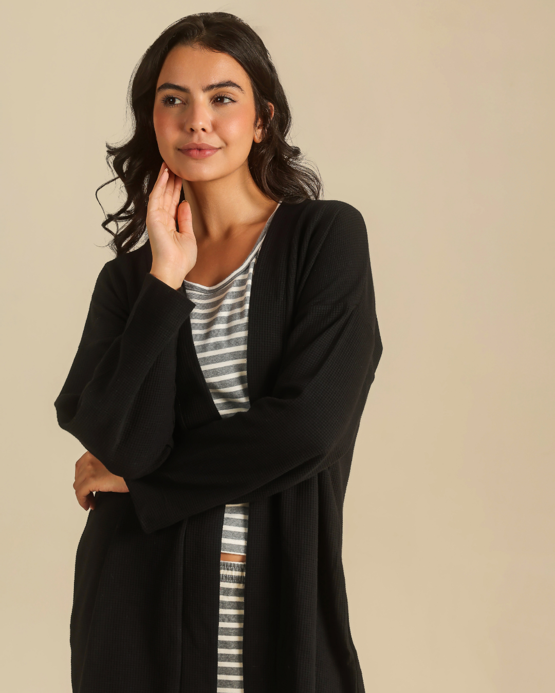 Soft Women 3 pcs Pajama in Stripes