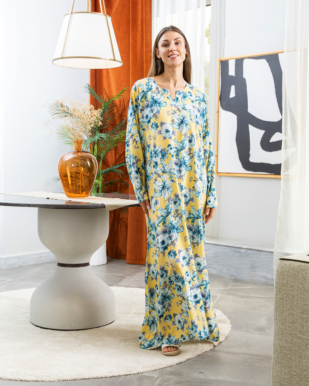 قميص فسكوز كم مشجر54