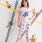 My girls' pajamas, half sleeves, pintacore stitch