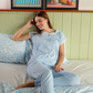 Women's pajamas half a number of long trousers, dotted print