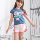 I wanna be a cool girl. Girls' pajamas, T-shirt and shorts