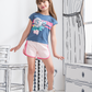I wanna be a cool girl. Girls' pajamas, T-shirt and shorts