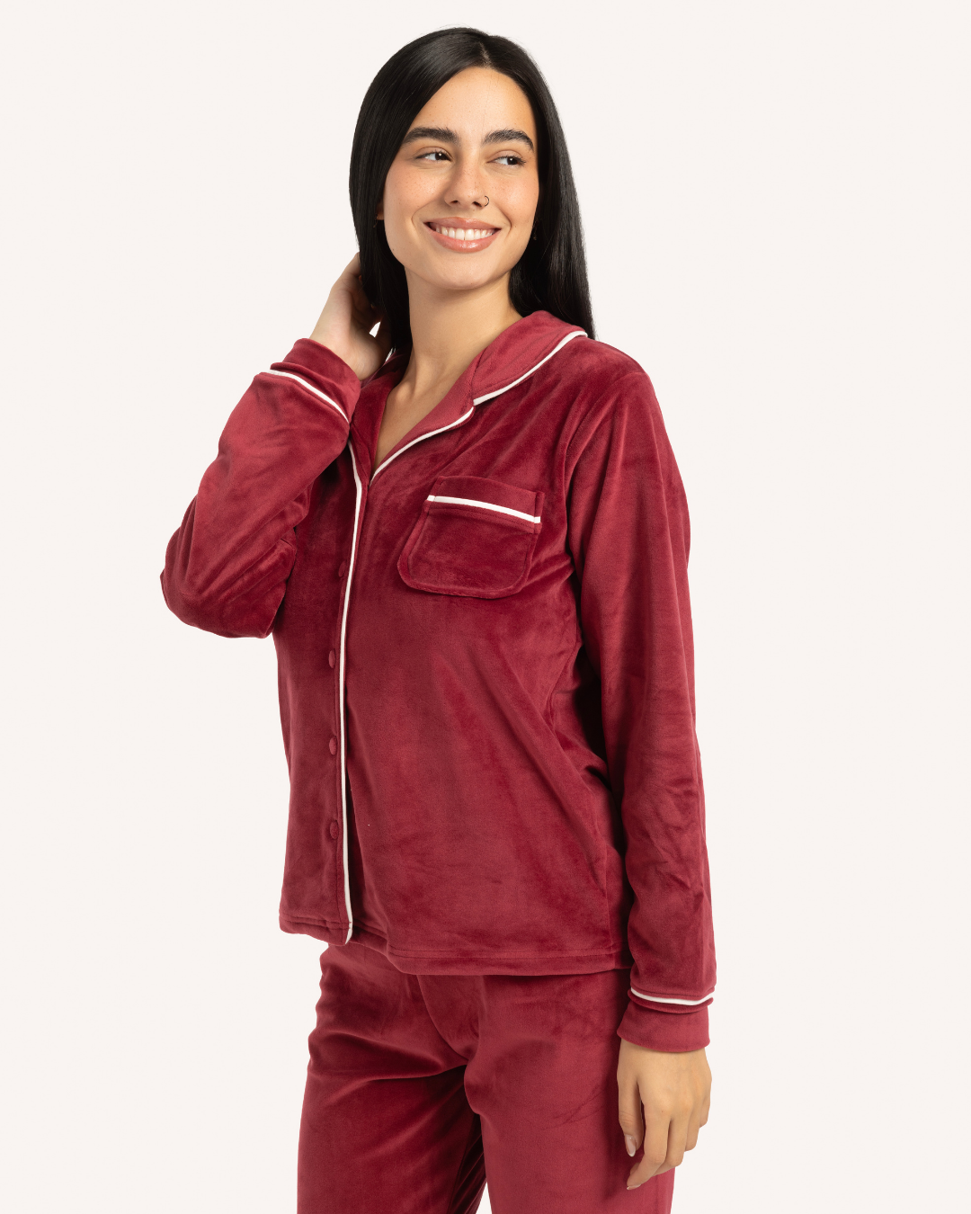 Plain classic women's pajamas