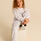 Girls' pajamas with a heart print