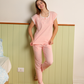 Women's pajamas half a number of long trousers, dotted print